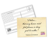 "I Believe That Every Human" Postcard