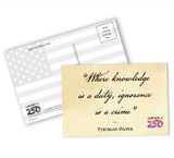 "Where Knowledge Is A Duty"  Postcard
