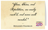 "Glass, China, and Reputation" Greeting Card
