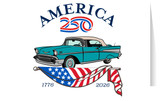 America250™ Retro Car Greeting Card