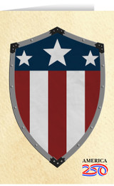 American Flag Shield Greeting Card