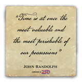 "Time is at Once" Tumbled Stone Coaster