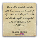 "Our All is at Stake" Tumbled Stone Coaster