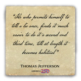 "He Who Permits" Tumbled Stone Coaster