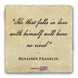 "He That Falls" Tumbled Stone Coaster