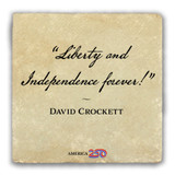 "Liberty and Independence" Tumbled Stone Coaster