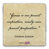 "One Percent Inspiration" Tumbled Stone Coaster