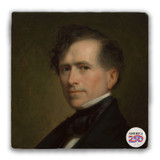 Franklin Pierce Tumbled Stone Coaster