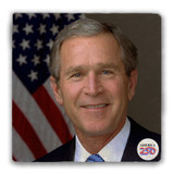 George W. Bush Tumbled Stone Coaster
