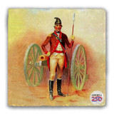 Rhode Island Train of Artillery Tumbled Stone Coaster