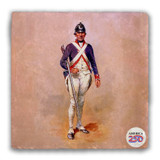 2nd SC Continental Infantry Tumbled Stone Coaster Single