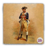 2nd MD Continental Infantry Tumbled Stone Coaster Single