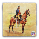 Virginia Light Dragoons Tumbled Stone Coaster