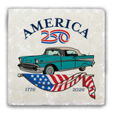 America250™ Car Tumbled Stone Coaster