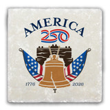 America250™ Liberty Bell Tumbled Stone Coaster