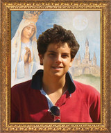 Carlo Acutis with Our Lady Framed Art