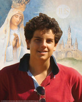 Carlo Acutis with Our Lady Sleeved Print