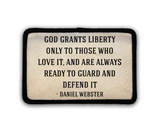 "God Grants Liberty" Iron-On Rectangle Patch