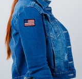 1776 USA Flag Iron-On Rectangle Patch 2