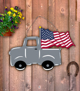Flag Truck Outdoor Metal Decor