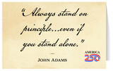 "Always Stand On Principle" Note Card