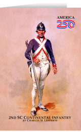 2nd SC Continental Infantry Note Card