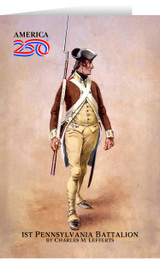 First Pennsylvania Battalion Uniform Note Card