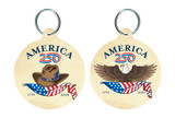 America250™ Cowboy Hat Round Keychain