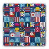 Patriotic Pattern Tumbled Stone Coaster