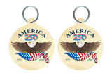 America250™ Eagle Round Keychain