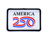 America250™ Iron-On Rectangle Patch - White