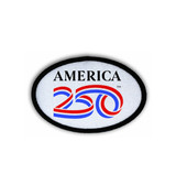 America250™ Iron-On Oval Patch - White