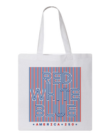 America 250 Red, White, and Blue Tote Bag