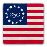 250 Flag Tumbled Stone Coaster