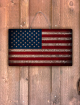 Ronald Reagan's Freedom Quote Flag Door Hanger