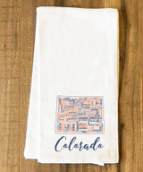 Colorado State Cities Tea Towel