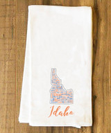 Idaho State Cities Tea Towel