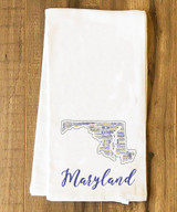Maryland State Cities Tea Towel