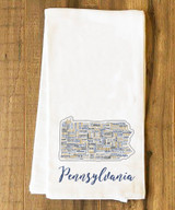 Pennsylvania State Cities Tea Towel