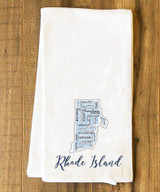 Rhode Island State Cities Tea Towel