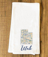 Utah State Cities Tea Towel