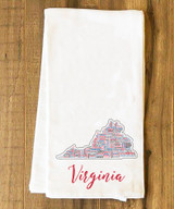 Wyoming State Cities Tea Towel
