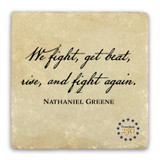 "We Fight" Freedom 250 Quote Tumbled Stone Coaster