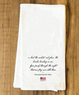 "Our Flag Was Still There" Freedom 250 Quote Tea Towel