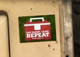 "Eat, Sleep, Camp, Repeat" Customizable Magnet