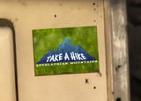 "Take a Hike" Mountain Customizable Magnet