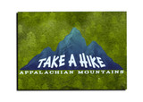 "Take a Hike" Mountain Customizable Magnet