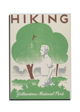 "Hiking" Retro Customizable Magnet