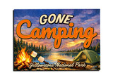 "Gone Camping" Campsite Customizable Magnet