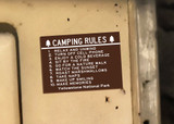 "Camping Rules" White and Brown Customizable Magnet